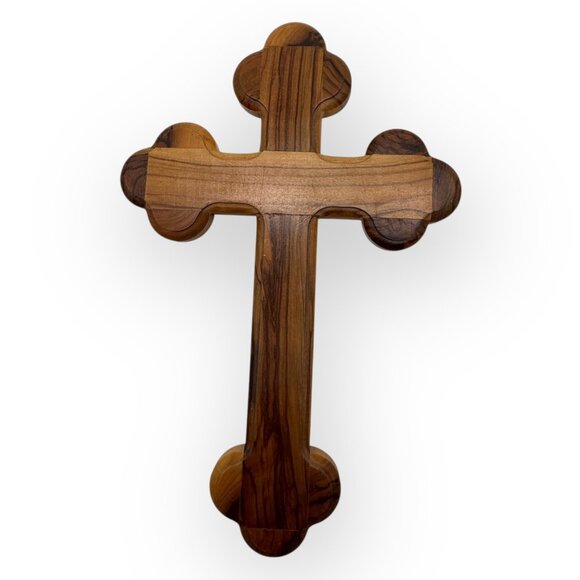 Olive Wood Cross Crucifix Religious Wall Hanging Bethlehem Handmade Christian - Picture 2 of 6